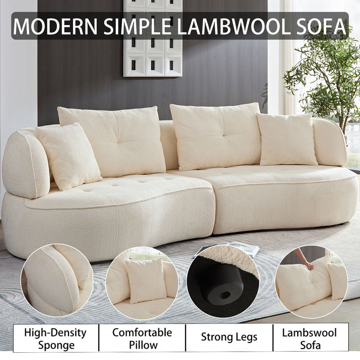 Modular Sofa, Durable Fabric, Solid Wood Frame, High Density Sponge Padding, Seating For 4