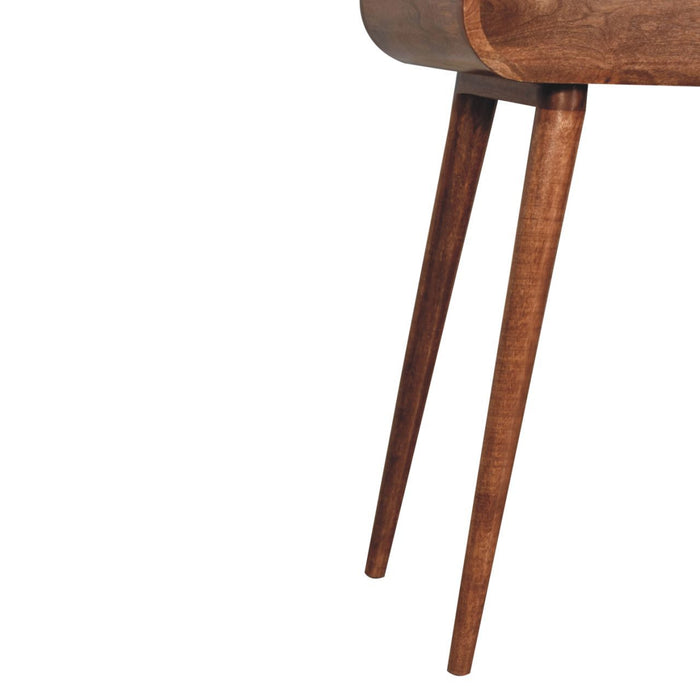 Mini Dressing Table With Foldable Mirror - Caramel