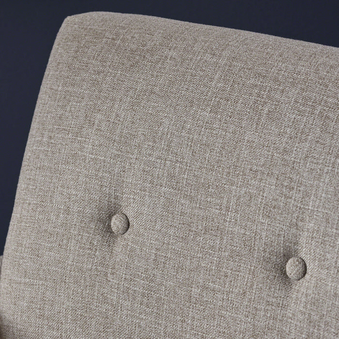 Contemporary Club Chair With Nailhead Trim Fabric And Birch Wood Legs