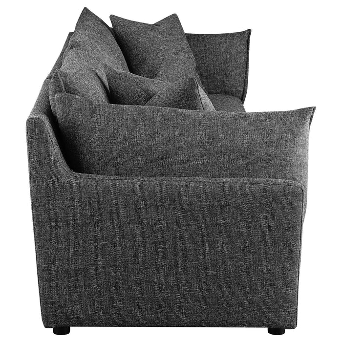 Tomasina - Modular Sofa With Cushions And Padded Arms - Black