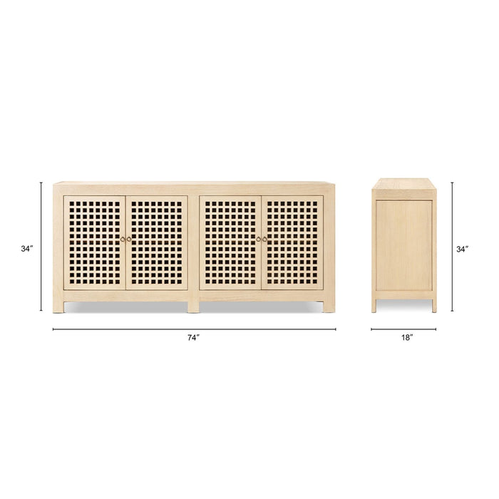 Alden - 4 Door Cabinet - White