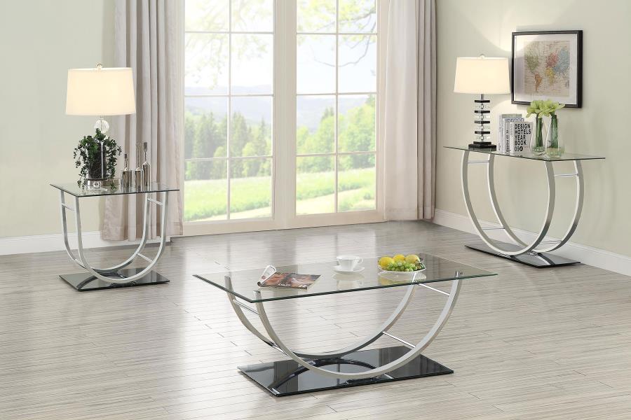 Danville - Rectangular U-Shaped Glass Top Table
