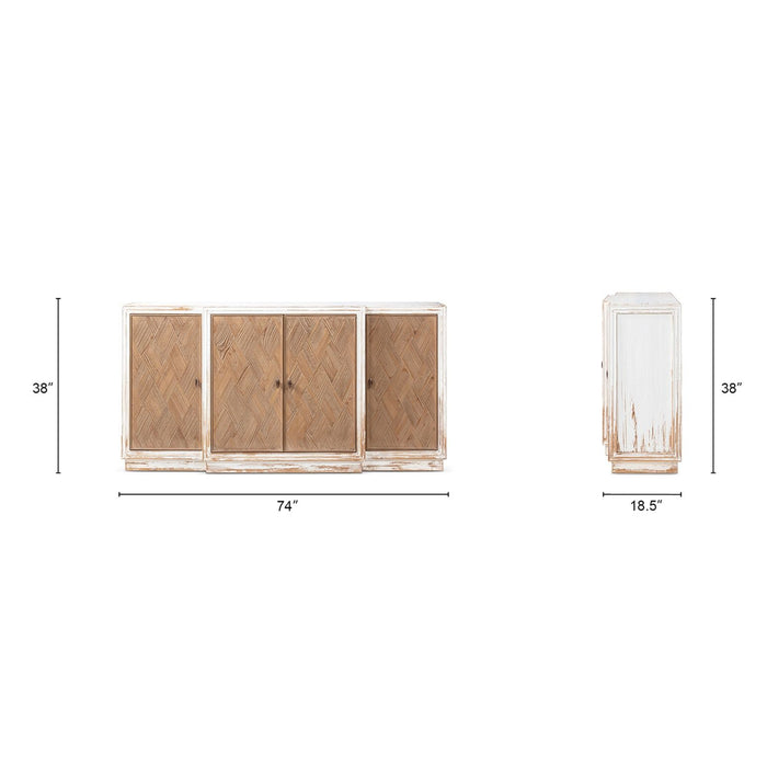 Amelie - 4 Door Sideboard - White