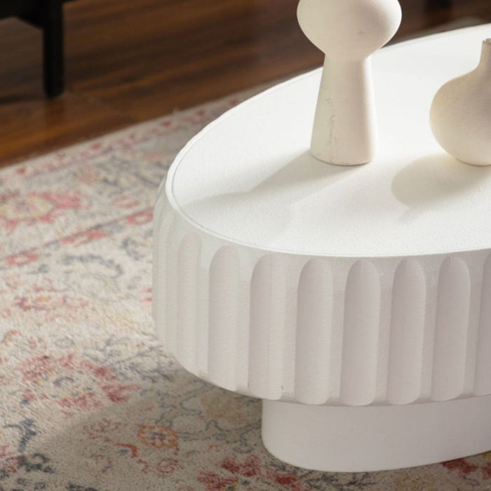 Fluted Storage Table With Lift Off Lid