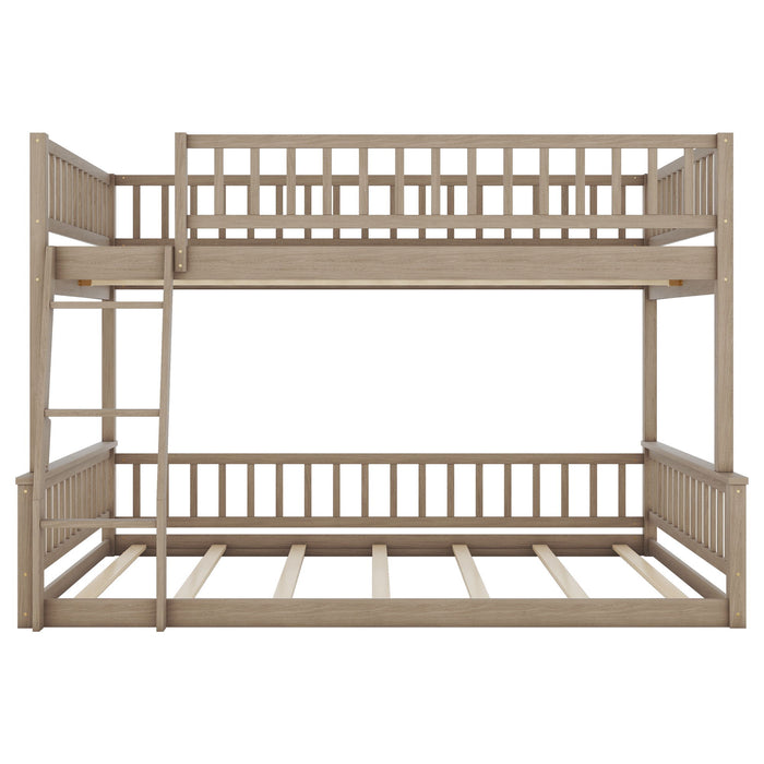 Bunk Bed With Ladder And Guardrails