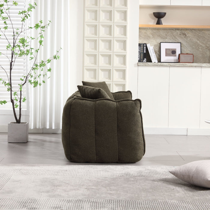 Soft Beanbag Chair With High Resilience Foam Core For Two People