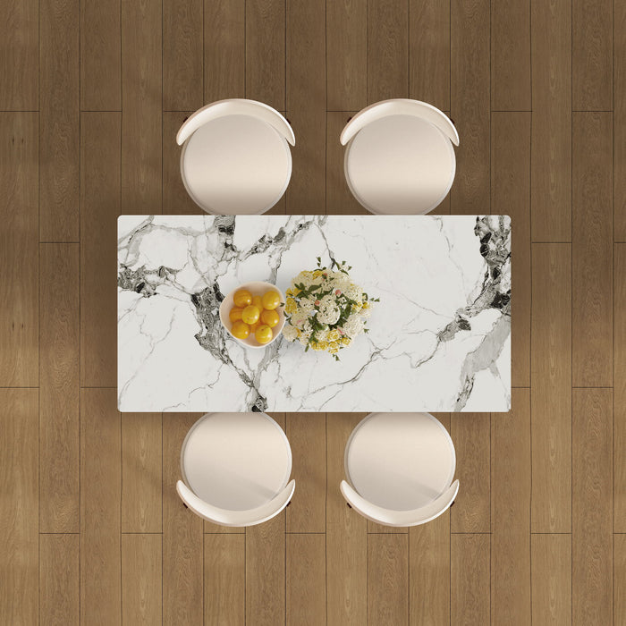 Dining Table Set With Storage, Includes Chairs For Kitchen