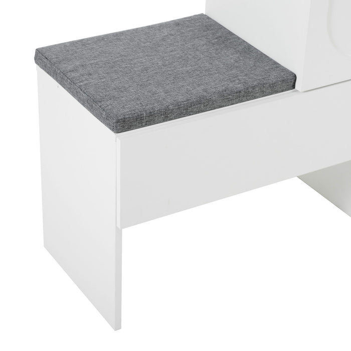 Elegant 2 In 1 Shoe Cabinets With Soft Cushion Versatile Shoe Rack Organizer With Adjustable Shelves