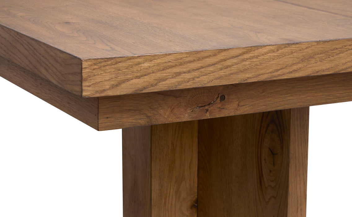 Marcel - Extendable Trestle Dining Table - Harvest Brown