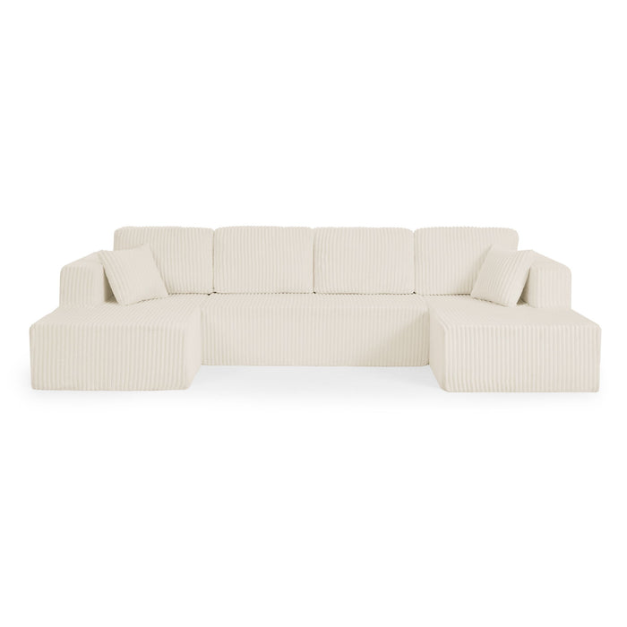 Modern Minimalist U - Shape Modular Sectional Sofa