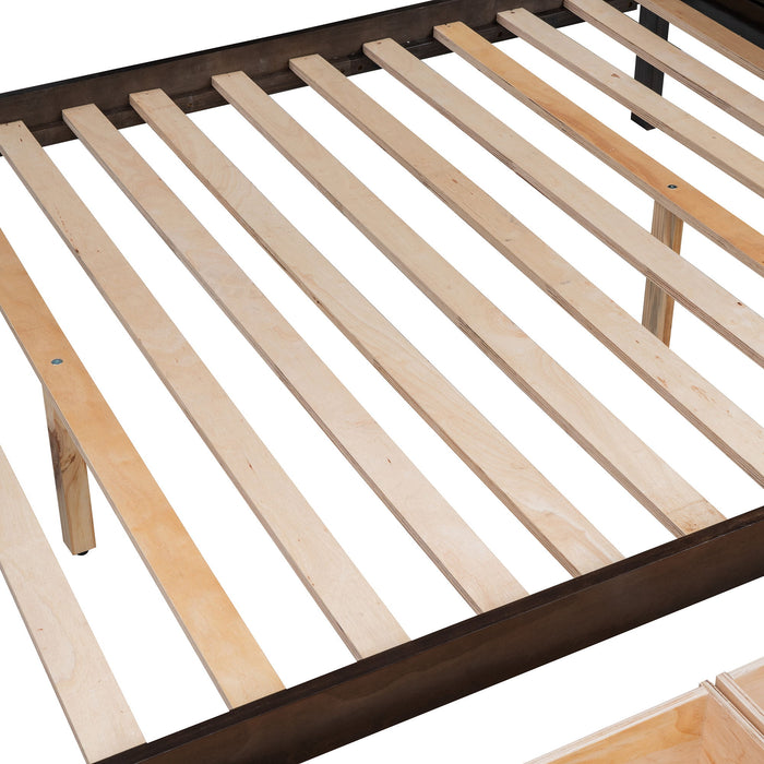 Bunk Bed With Shelfs, Storage Staircase And 2 Drawers