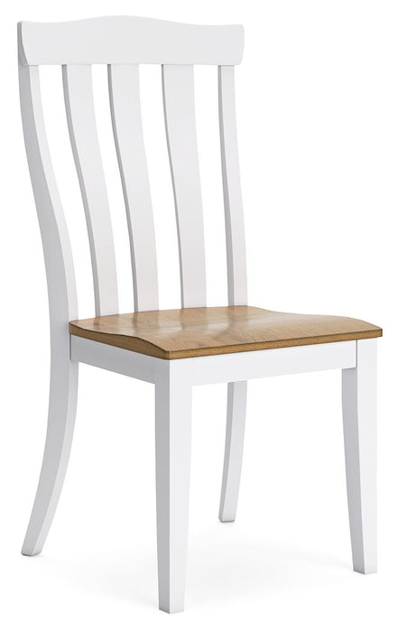 Ashbryn - Dining Room Side Chair (Set of 2) - White / Natural