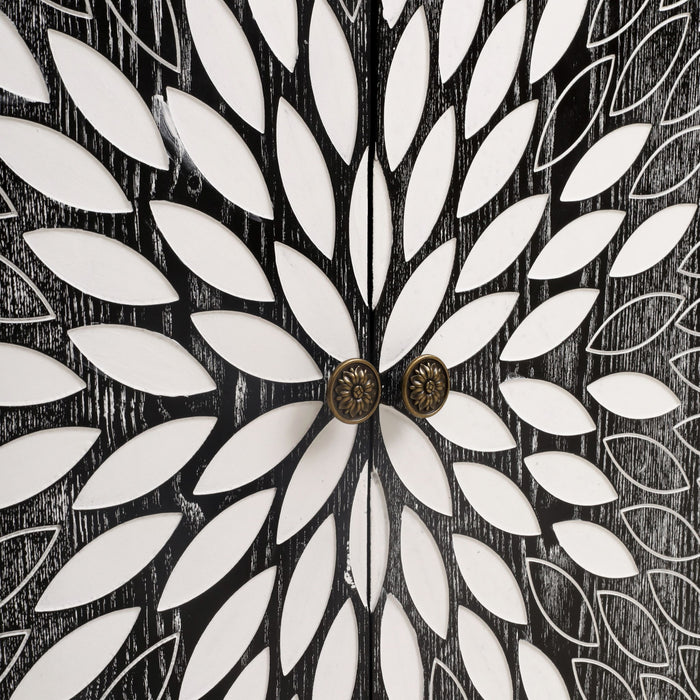 Modern Storage Cabinet With 4 Doors & Adjustable Shelves