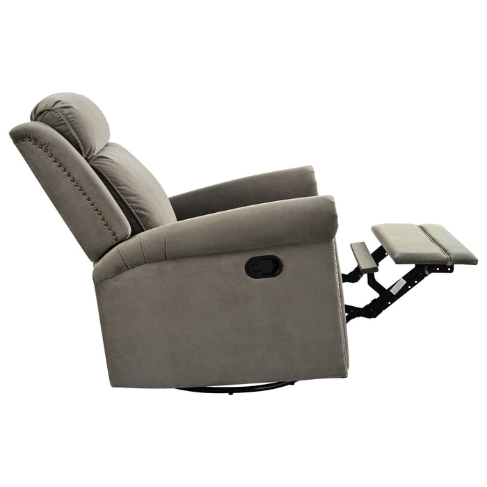 360 Degrees Swivel Recliner Manual Rocking Recliner Home With Adjustable Backrest