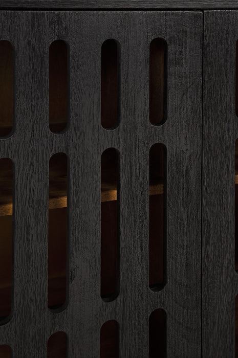 Vallisburg - Accent Cabinet - Black / Natural