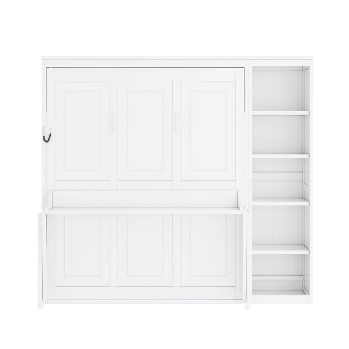 Sturdy Murphy Bed With Desk And Bookshelf