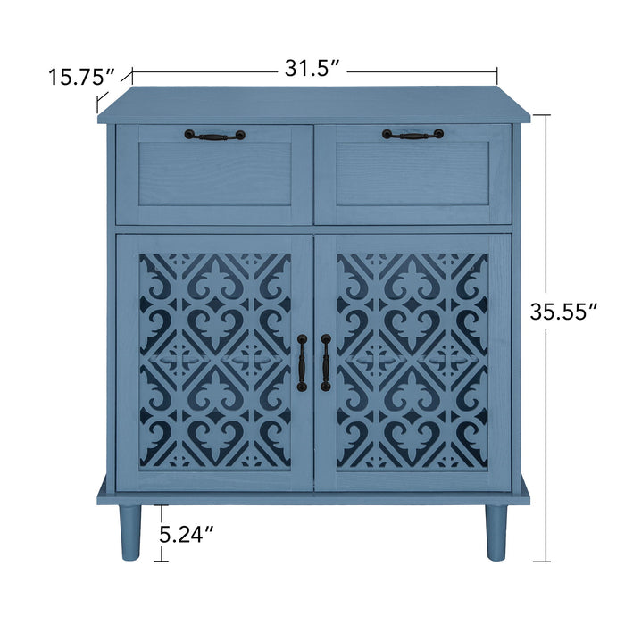 2 Door 2 Drawer Elegant Cabinet