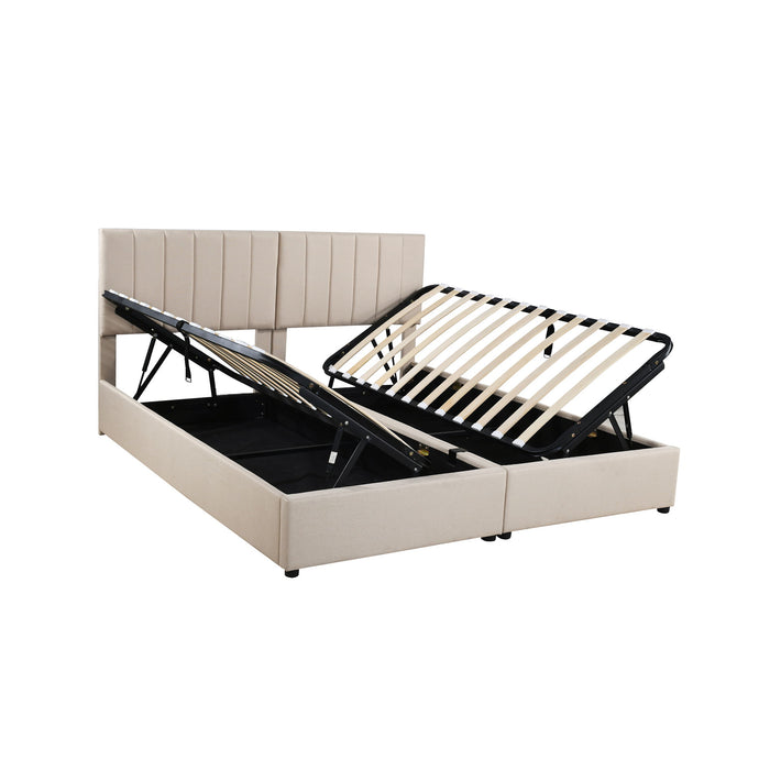 Upholstered Platform Bed With A Hydraulic Storage System