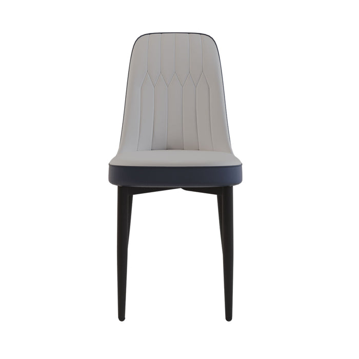Modern Dining Chair With Cushions And Metal Legs