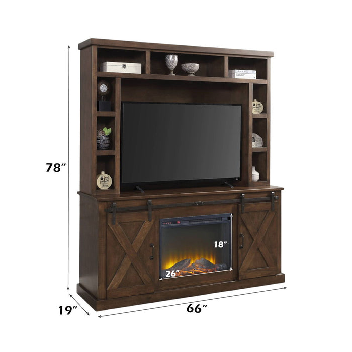 Aksel - Entertainment Center Include 91617Fir) - Walnut