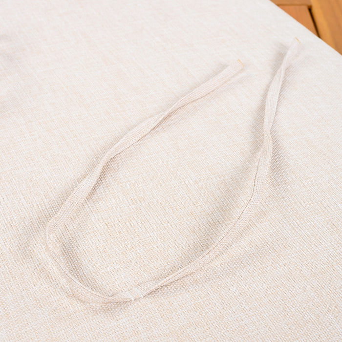 Outdoor Dining Chairs & Rope Handles (Set of 2) - Beige / Teak