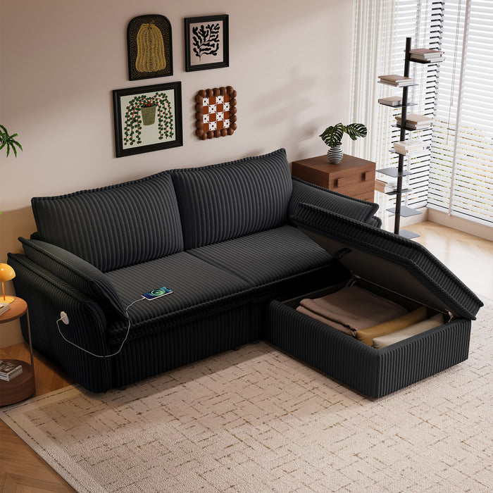 2 In 1 Convertible Sofa Bed, Multi Functional Living Room Furniture