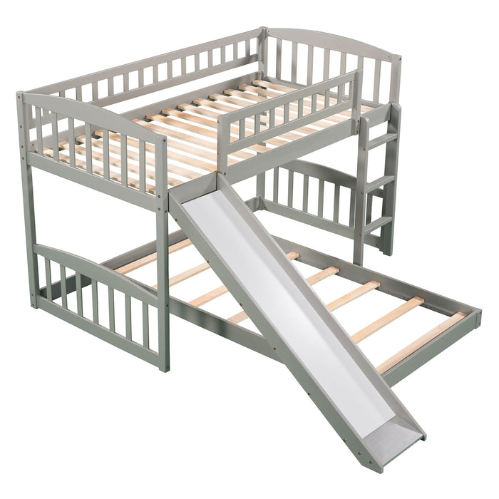 Functional Bunk Bed With Convertible Ladder And Slide