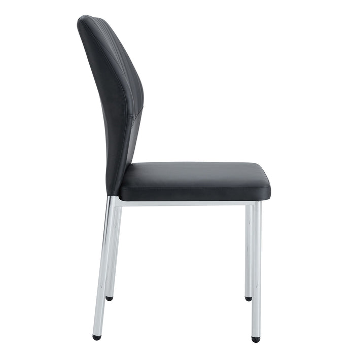 Luxury Simple High Resilience Dining Chair With Metal Legs