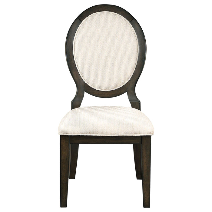 Fulton - 5 Piece Dining Table Set With Upholstered Chairs - Dark Brown