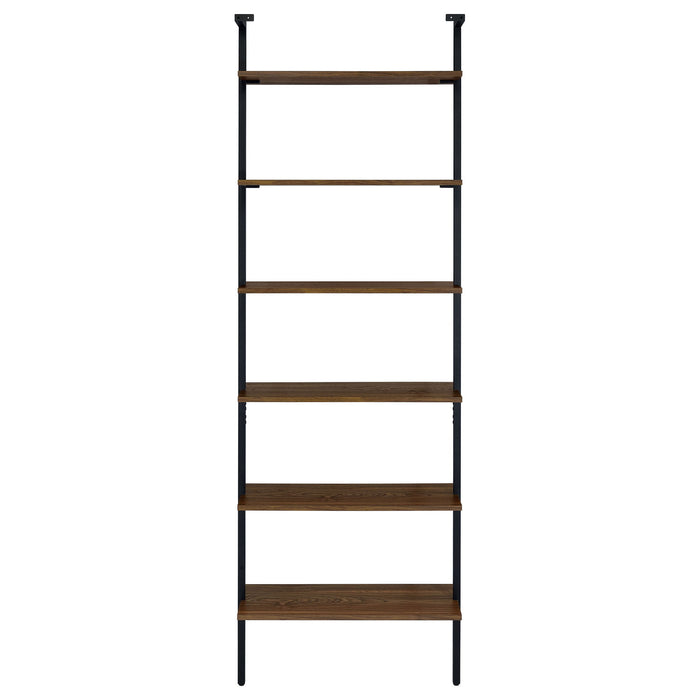 Owens 96-inch 6-shelf Wall Bookshelf Walnut