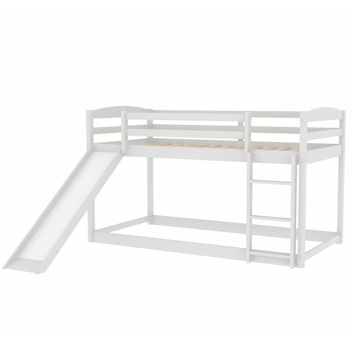 Durable Bunk Bed With Convertible Slide And Ladder