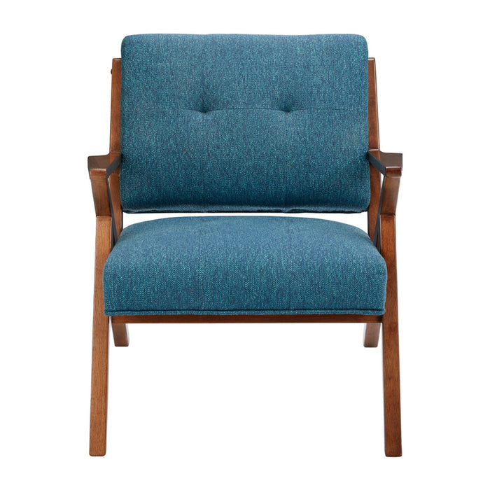 Lounge Chair With Tufted Upholstery And Solid Frame