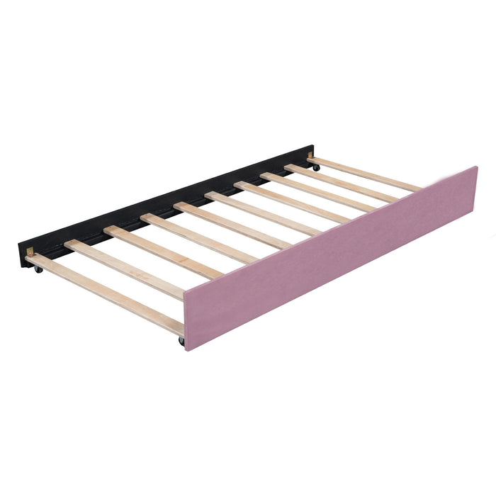 Upholstered Daybed With Ergonomic Design Backrest