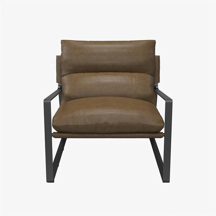 Gatsby - Upholstered Sling Accent Chair - Camel