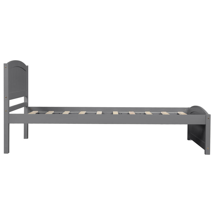 Platform Bed & Headboard, Footboard And Wood Slat Support