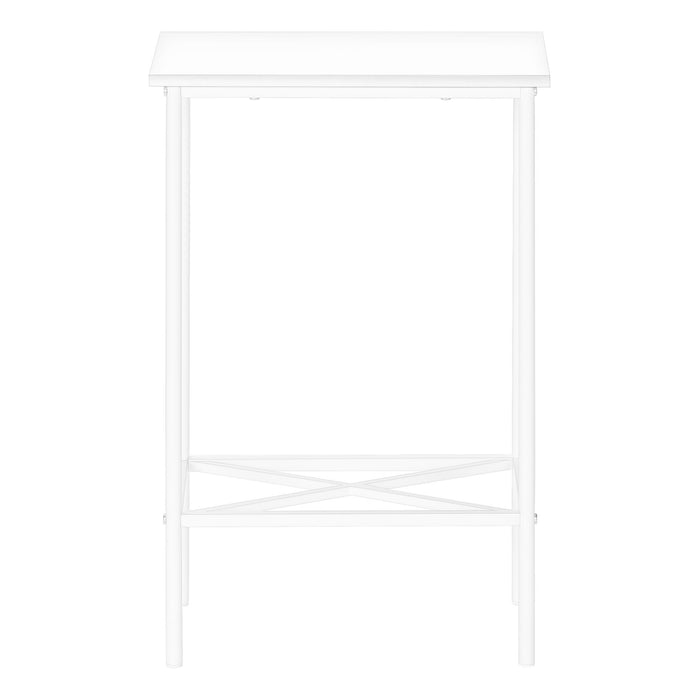 Accent Side Table, Narrow, Small, 2 Tier, Contemporary & Modern