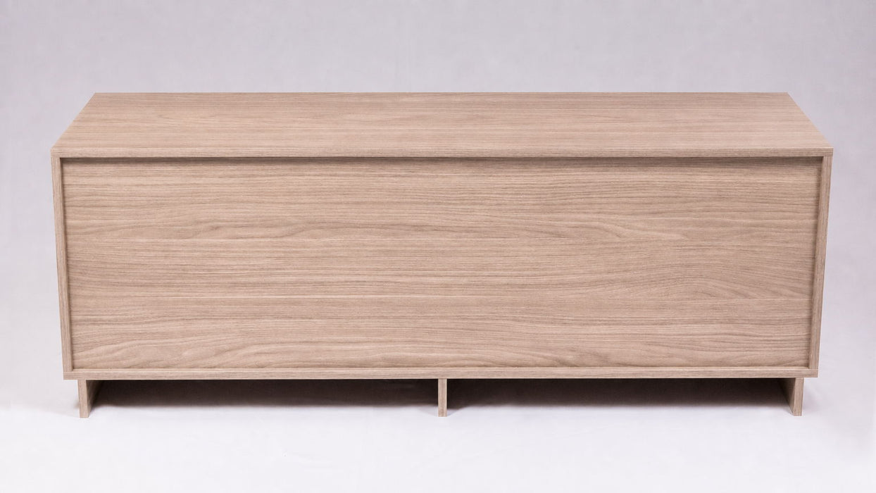 TV Stand For TVs Up To 60" With 2 Doors And 2 Drawers - Natural Walnut