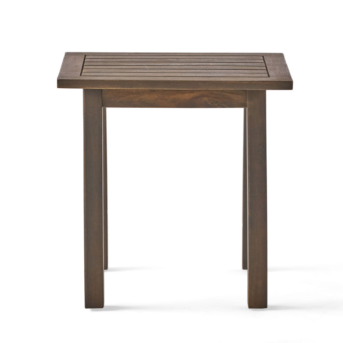 Kinesis - Outdoor Side Table With Slatted Top And Wood Frame