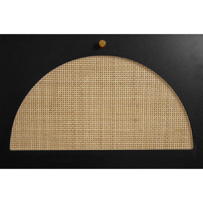 Allen - Rattan 2 Door 1 Drawer Cabinet Shoe Rack For Entrance