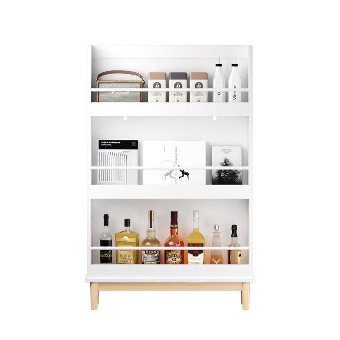 Wall Mounted Bookshelf, 3 Front Facing Display Shelves For Toddler Bedroom - White