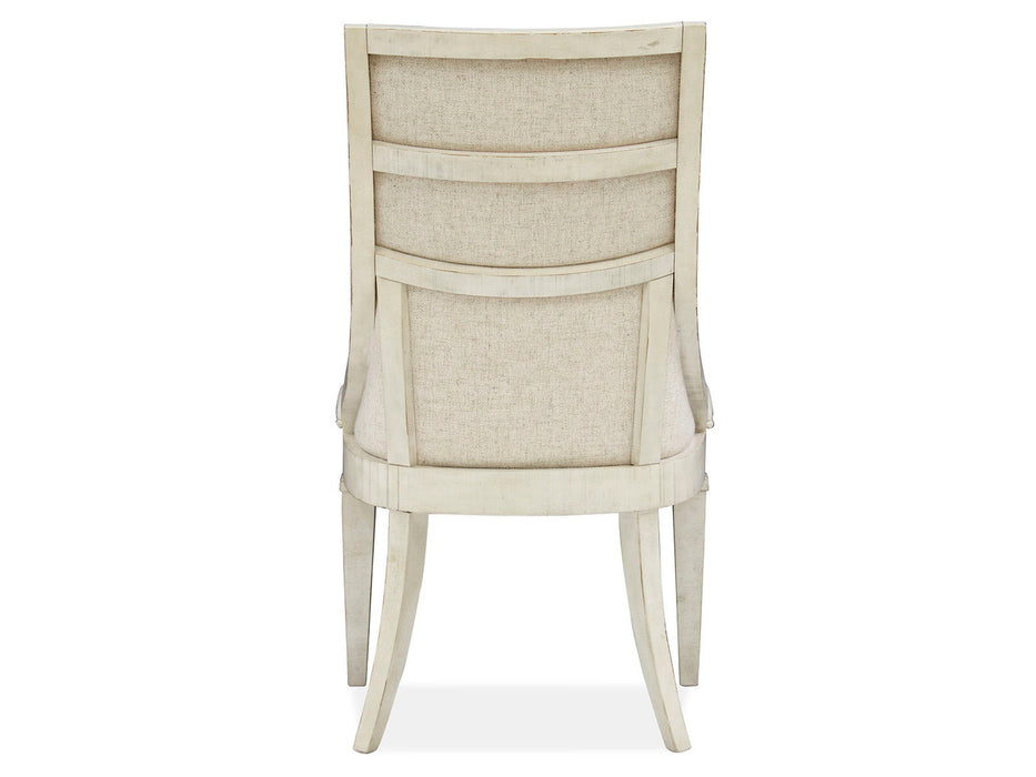 Newport - Dining Arm Chair With Upholstered Seat & Back (Set of 2) - Alabaster