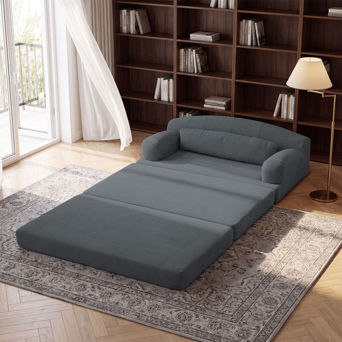 2 Seater Sofa Bed, Compact Foldable Floor Couch