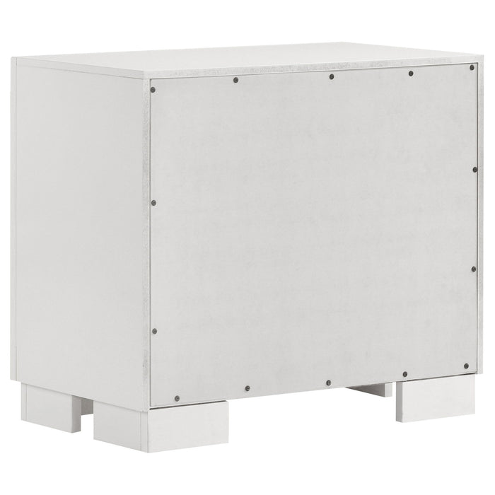 Jessica 4-piece Queen LED Bedroom Set Snow White