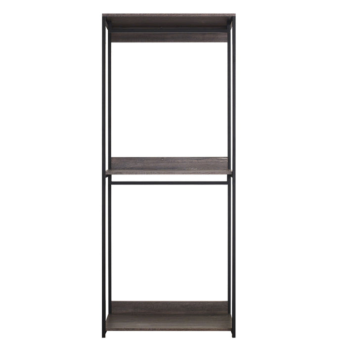 Monica - Walk In Closet System With Modular Design Melamine - Rustic