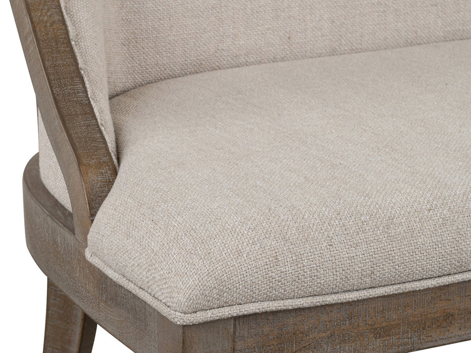 Lancaster - Bench With Upholstered Seat & Back - Dovetail Gray