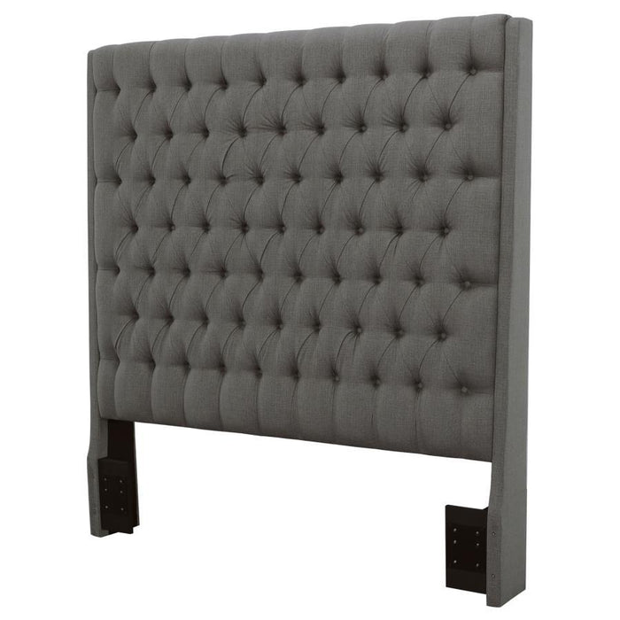 Camille - Upholstered California King Panel Headboard - Gray