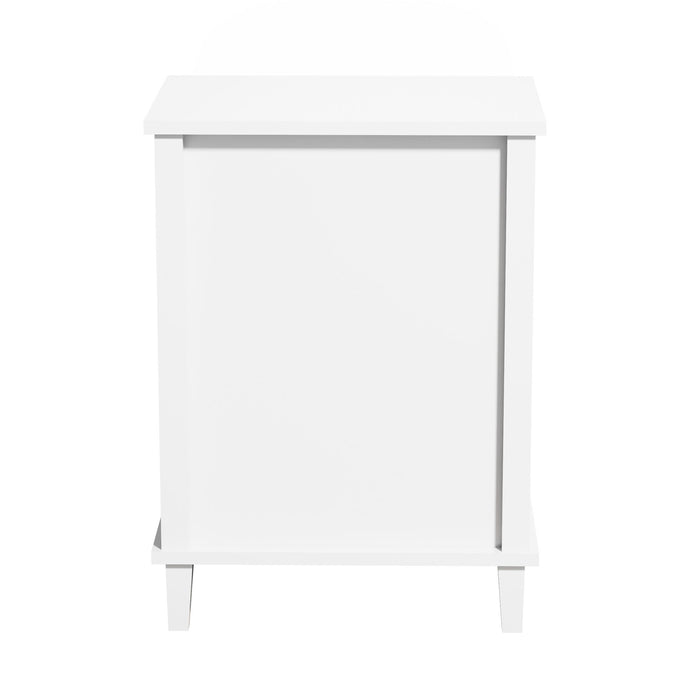 Nightstand & 1 Drawer And 1 Shelf - White