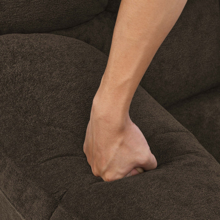 Devonaire - Manual Recliner With Padded Arms - Dark Brown