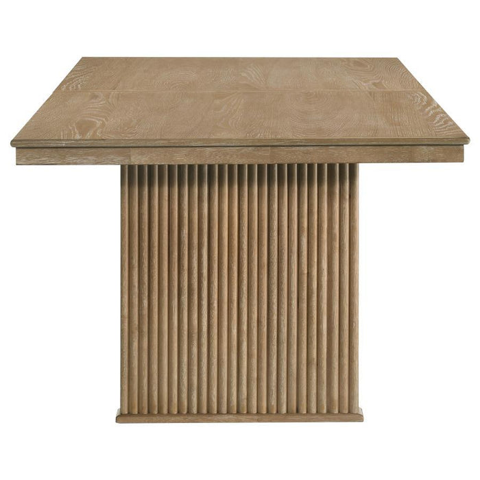 Adina - Extension Dining Table - Distressed Light Brown