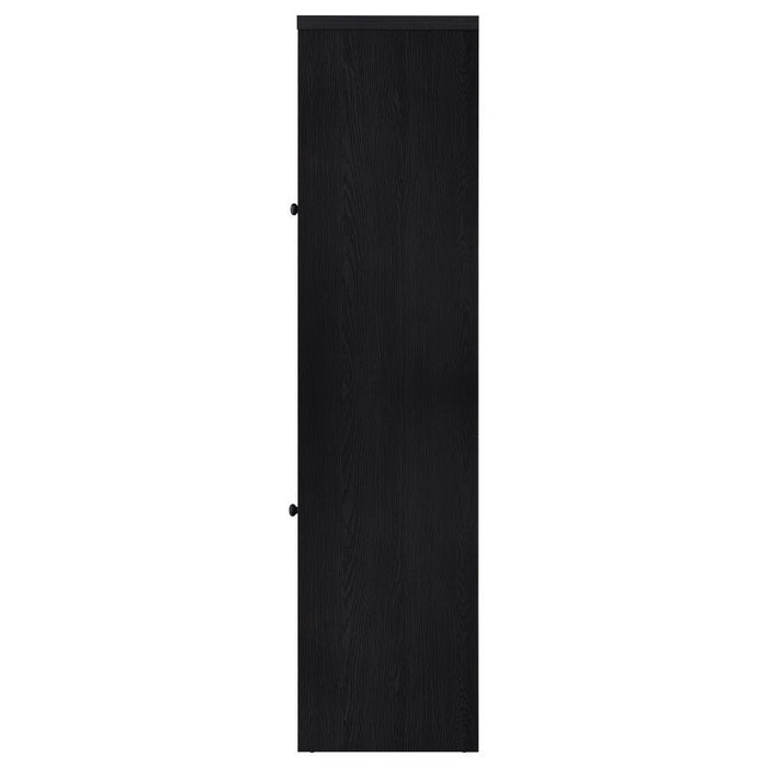 Denison - 67" 2-Door Media Tower Storage Cabinet - Black